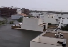 Chuva intensa provoca alagamentos e emergência em Oliva, Valencia