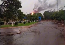Incêndio em tanque de etanol atinge Usina Andrade em Pitangueiras após raio