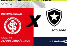 Rádio Nacional transmite neste sábado Internacional x Botafogo